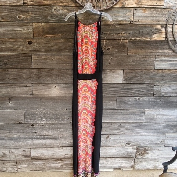 New York & Company Black and Multicolor Dress Size XL - Picture 1 of 12